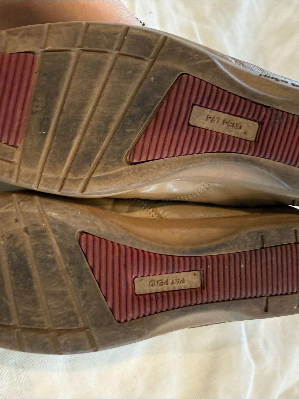 Easy Spirit Women's Taupe Lace-Up Flats - Picture 4 of 5